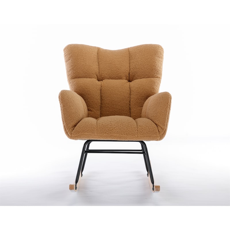 Teddy Fabric Rocking Gilder Nursery Chair