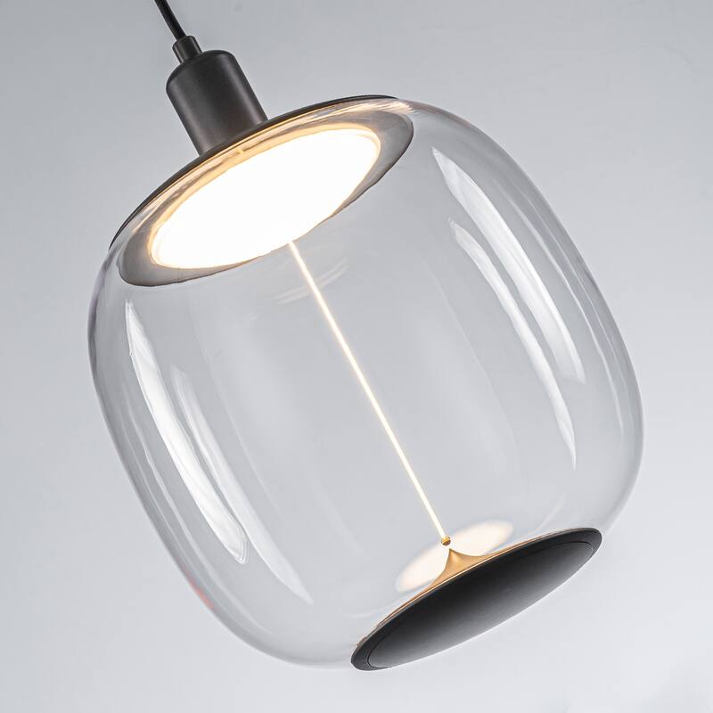 1 Light Clear Plastic Linear Magnetic LED Strip Pendant Lighting