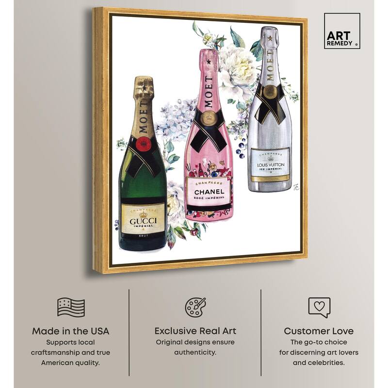 Doll Memories - Champagne Floral Canvas by Art Remedy