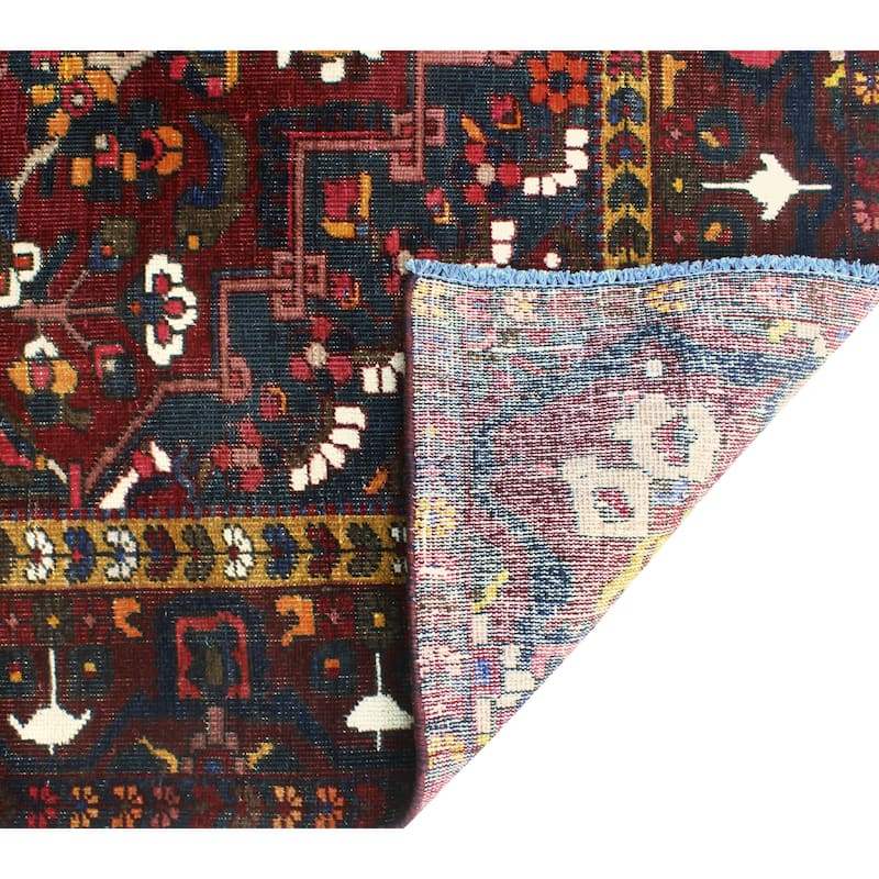 Vintage Distressed Maeve Red/Navy Rug - 6'8" x 10'0"