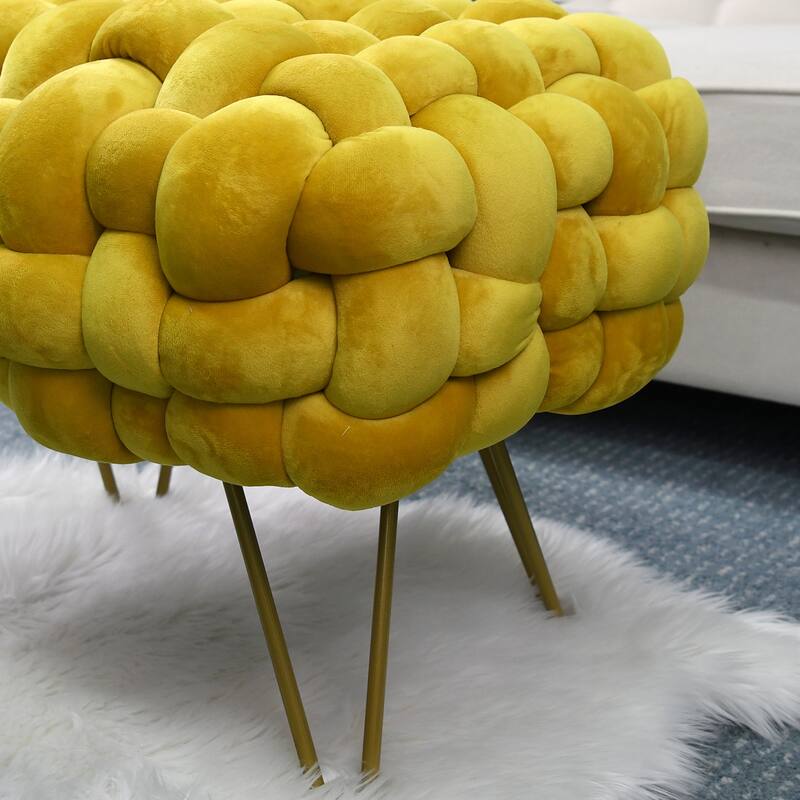 Velvet Pouf Stool 27"x20"x20"