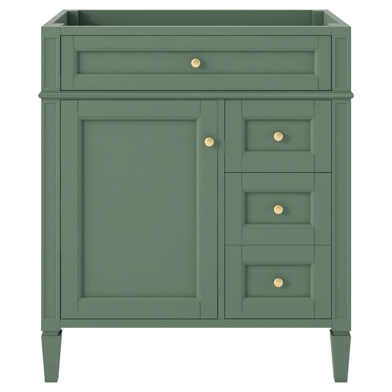 (Base Only)Modern Bathroom Storage Vanity Base with 2 Drawers and a Tip-out Drawer
