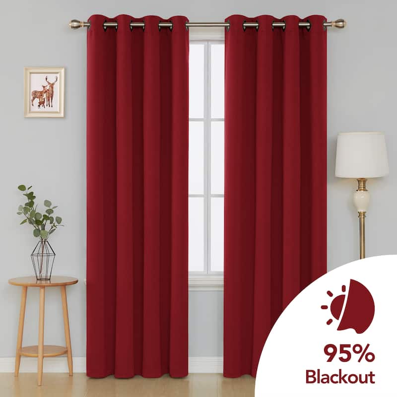 Deconovo Square Grommet Curtain Panel Pair(2 Panel)