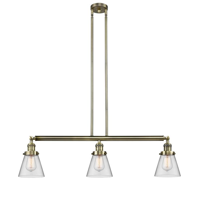 Innovations Lighting Small Cone 3 Light 39" Wide Linear Chandelier