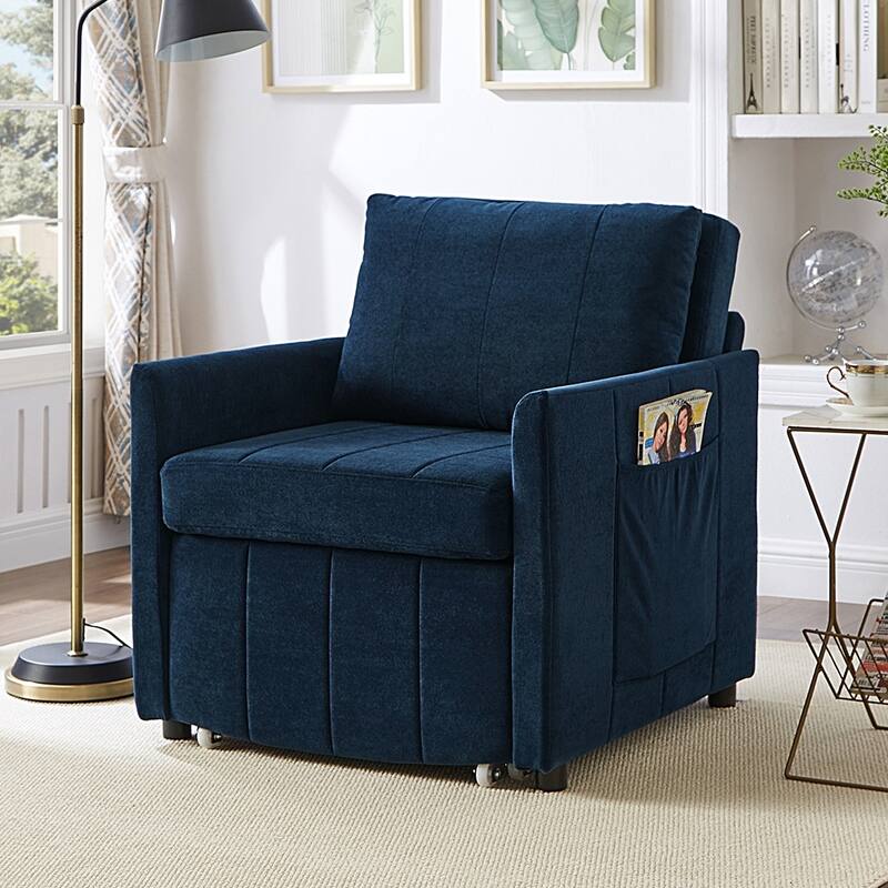 31.5" Compact Sleeper Sofa with 5-Position Backrest, Storage Solutions