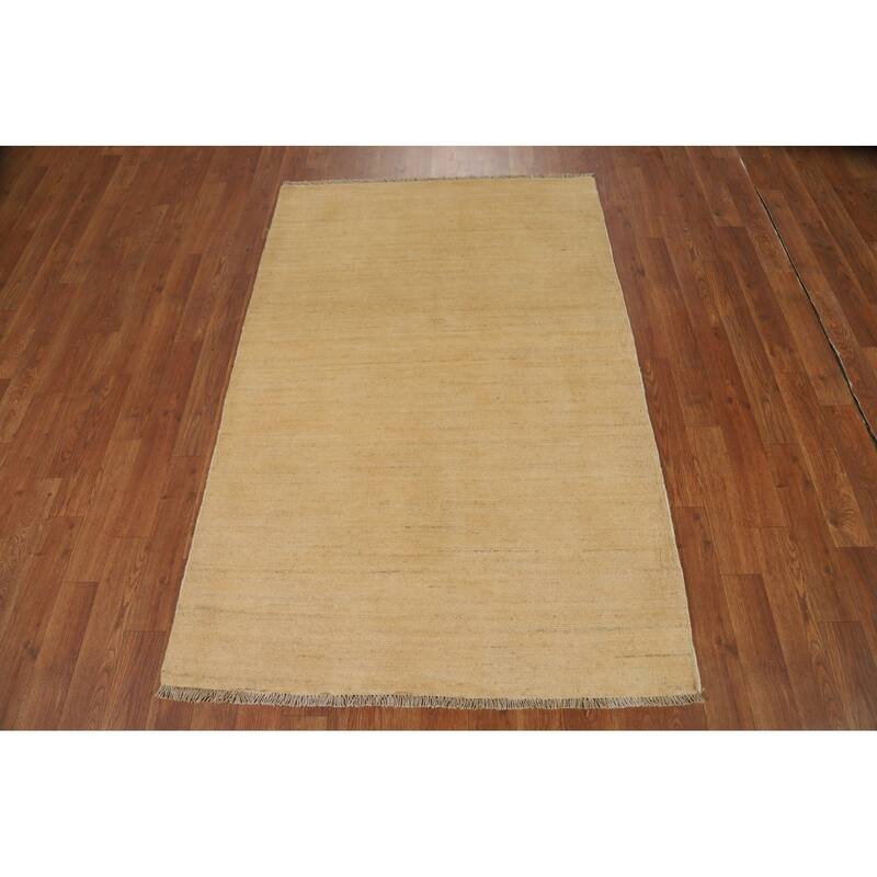 Gabbeh Oriental Foyer Rug Accent Hand-Knotted Wool Carpet - 3'4"x 5'0"