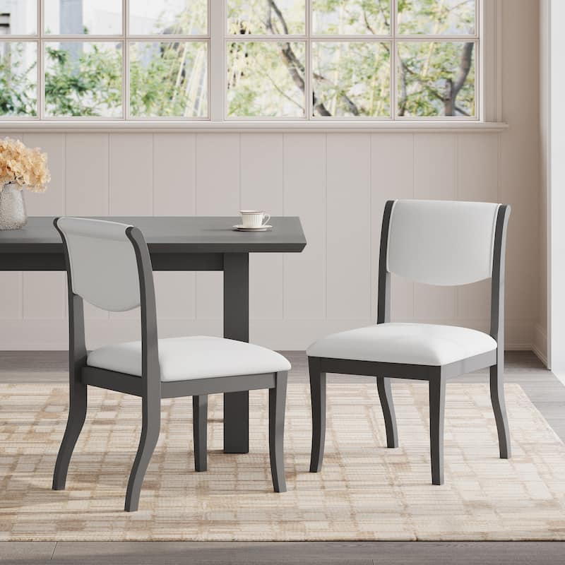 Breakfast Nook Round Dining Table Set with 2 Upholstered Side Chairs