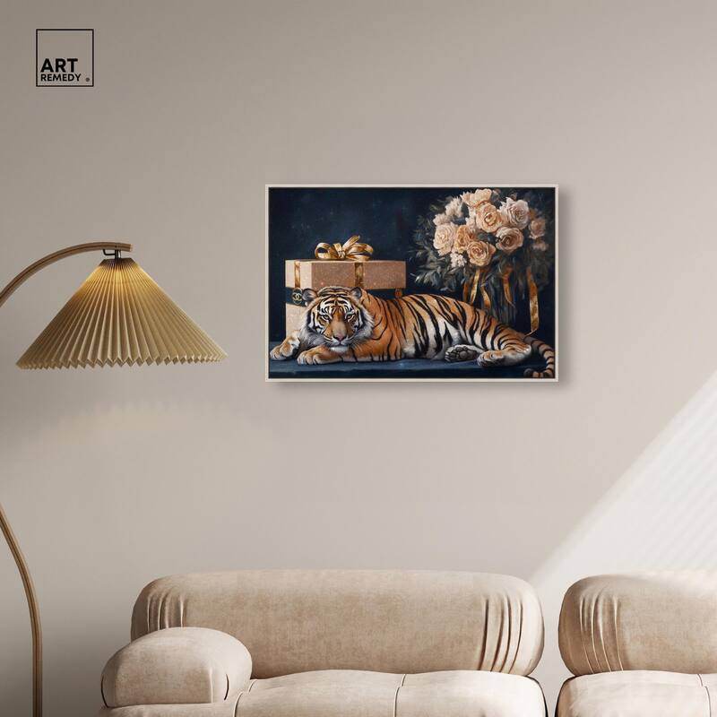 Tiger Glam Gift Boxes Canvas by Art Remedy