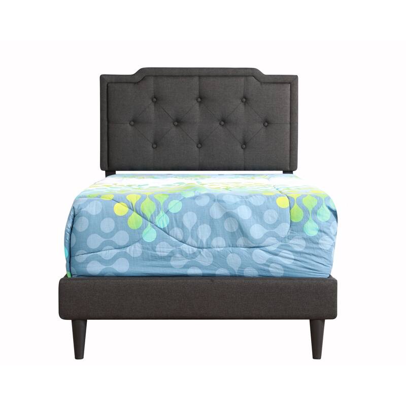 Black Twin Bed with Casual Transitional Style, Sleek Finish and Sturdy Frame for Guest Rooms, Kids' Rooms or Cozy Spaces