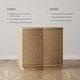 preview thumbnail 3 of 3, Tambellini Mid Century Modern Accent Cabinet with Doors or Media Storage Cabinet for Living Room with Solid Wood Base