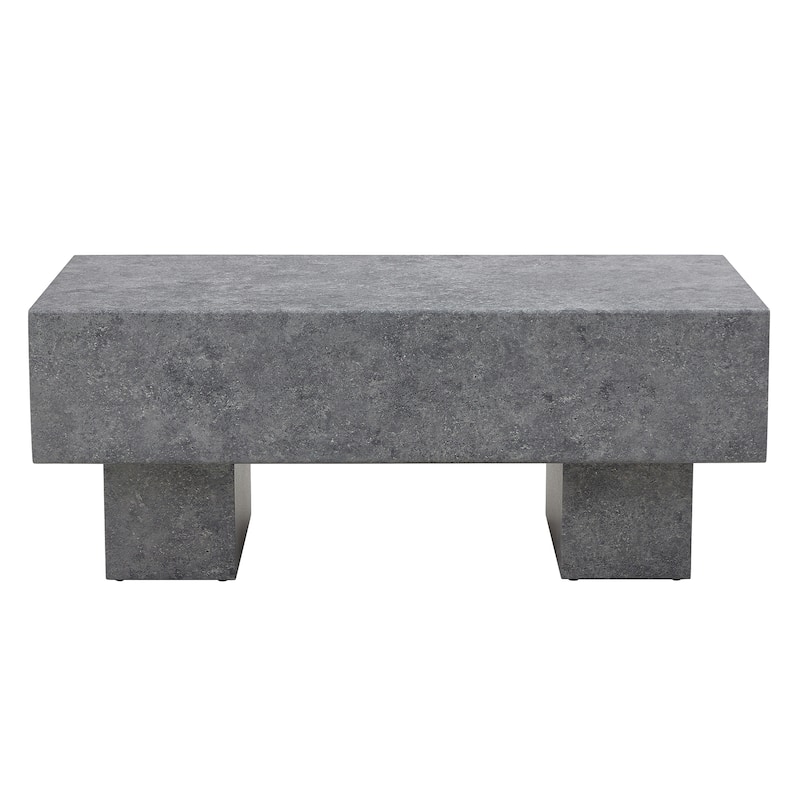 Modern Simple Gray Texture MDF Coffee Table - 43.3"x21.6"x17.2" Practical Model.Making it an ideal addition to any living room