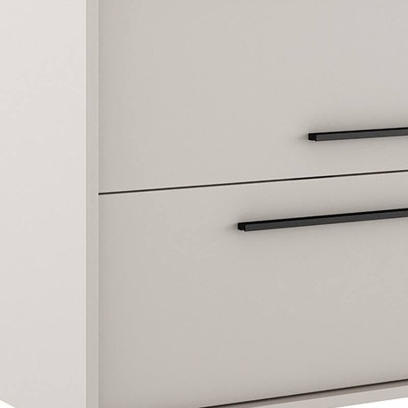 HomeRoots 24" Tan Wood Floating Bathroom Vanity With White Sink And Two Drawers - 24.00 in. x 24.60 in. x 21.60 in.