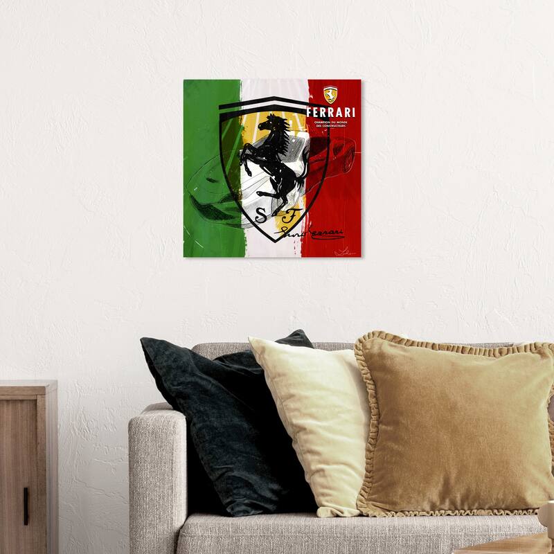 Hatcher and Ethan Prints 'Italian Sport Car' Transportation Red Wall Art Canvas Print - 20 x 20