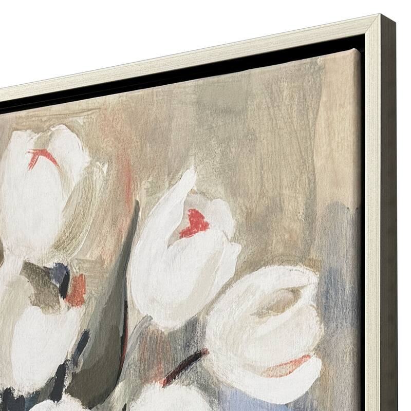 Paragon White Tulips Canvas