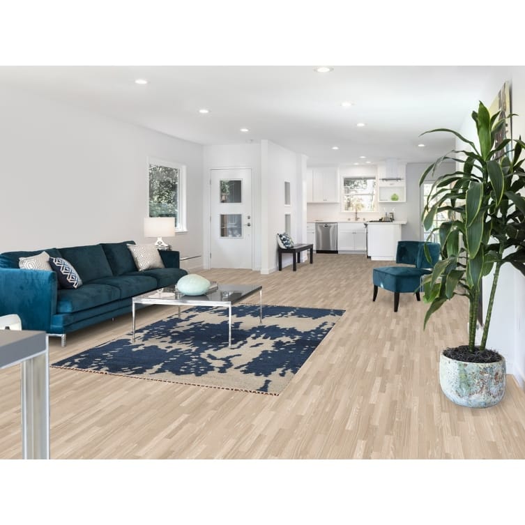 Abstract Moroccan Indian Area Rug Hand-Knotted Wool Carpet - 4'11"x 7'9"