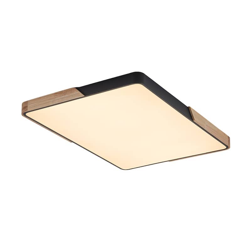 Farmhouse Ultra-thin Rectangle Dimmable LED Flush Mount Light