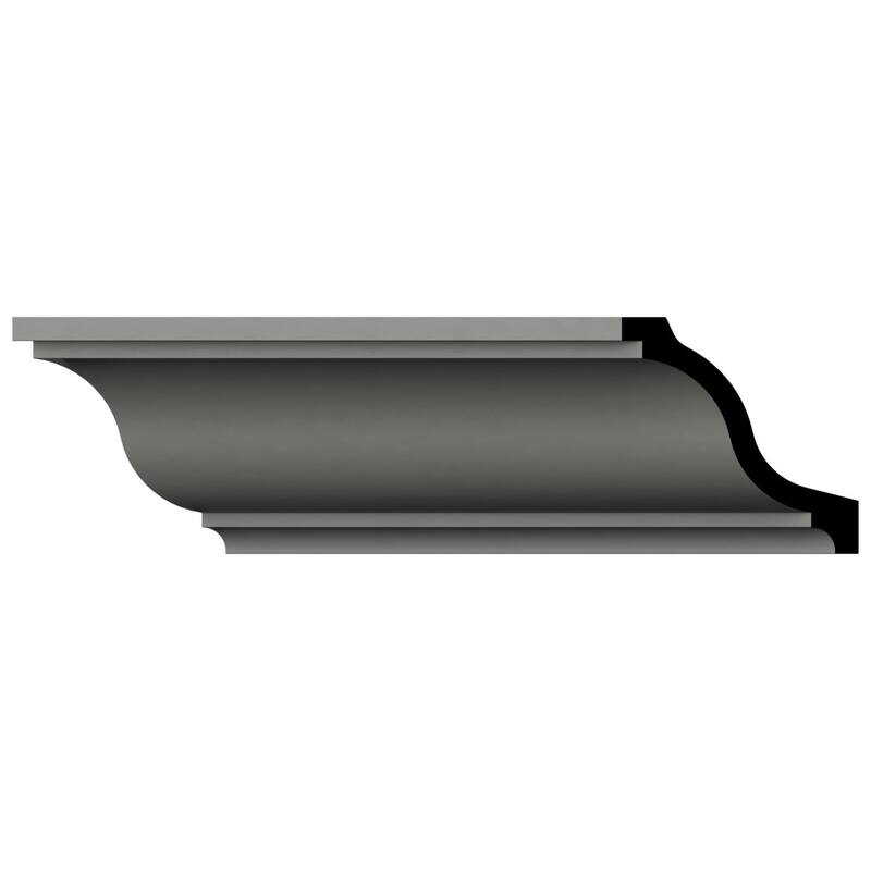 4 3/4"H x 4 3/4"P x 6 5/8"F x 96"L Valentina Crown Moulding - 1-Pack