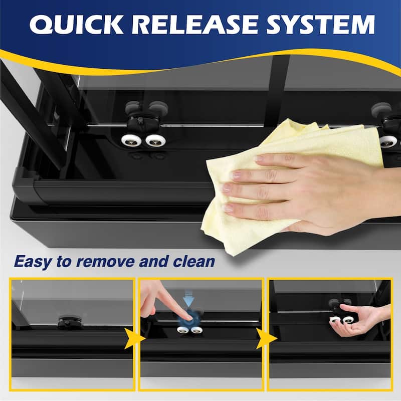 i-Homare 36 in.D x 36 in. W x 72 in. H Corner Shower Enclosure with Double Sliding Doors