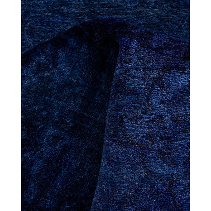 Contemporary Overdyed Wool Hand Knotted Runner - 2' 7" x 11' 7"