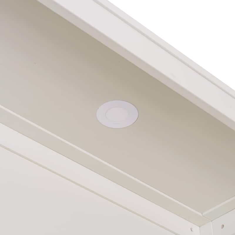 Queen Size Murphy Bed Heavy-Duty Murphy Bed Cabinet Bed with Desk Drawers open shelving Units Power Outlet and Side Cabinets