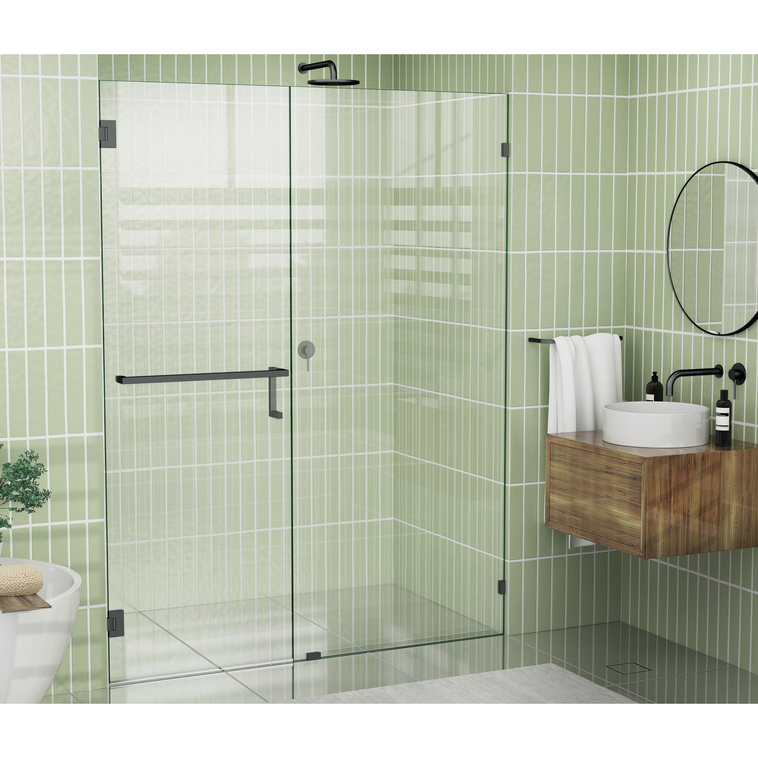Towel bar for shower door hot sale
