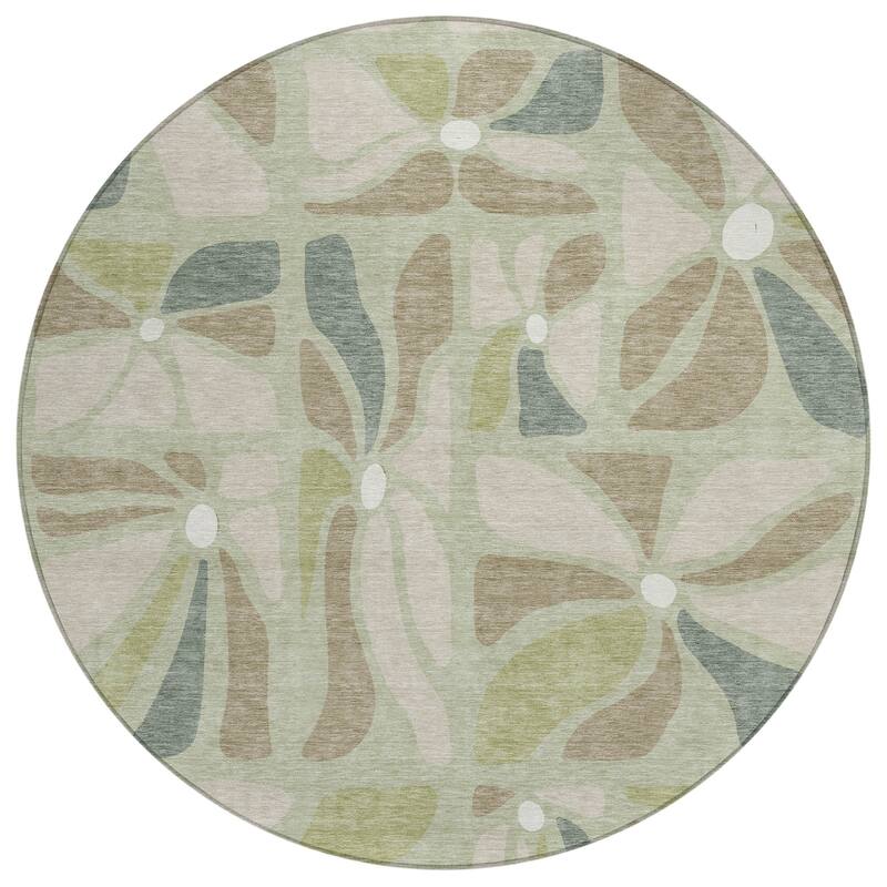 Machine Washable Indoor/ Outdoor Modern Gilcrest Chantille Rug