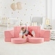 preview thumbnail 5 of 20, 8 Pieces Kids Modular Play Sofa with Detachable Cover for Playroom and Bedroom - 41.5" x 39.5" x 19" (L x W x H)
