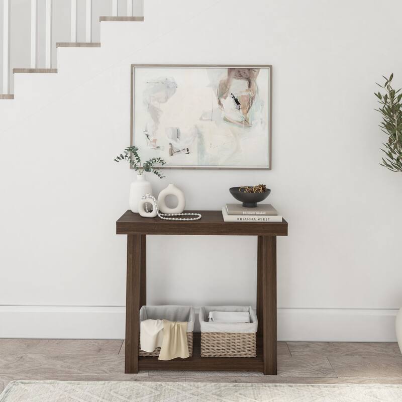 Plank and Beam Classic Console Table with Shelf - 36"