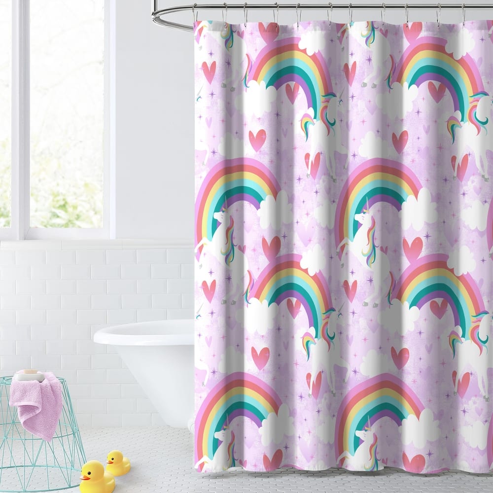 Dream Factory Kids' 72-inch Fabric Shower Curtain