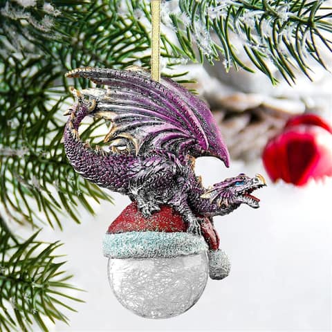 Design Toscano North Pole Dragon Holiday Ornament