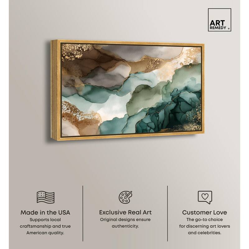Golden Estuary I Canvas by Art Remedy