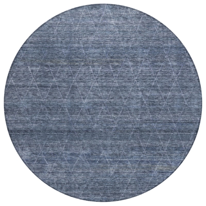 Machine Washable Indoor/ Outdoor Trellis Ombre Chantille Rug