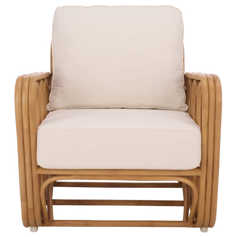 SAFAVIEH Couture Malina Rattan Pole Accent Chair - 30"W x 32"D x 30"H
