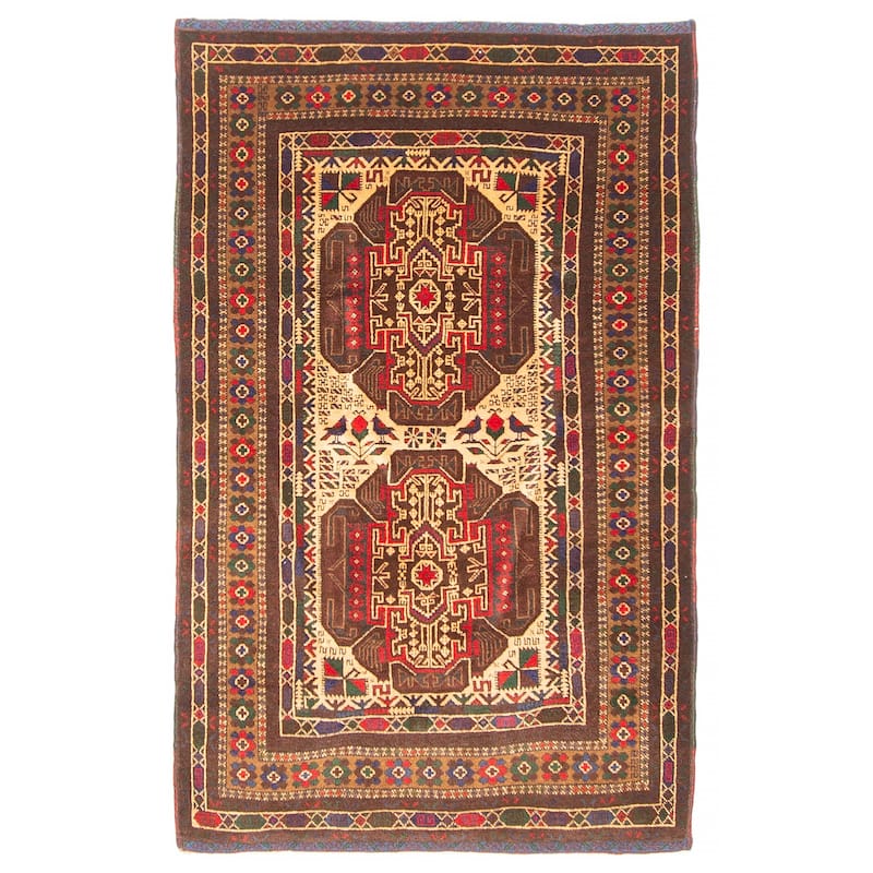 Teimani Beige Rug 2'9" x 4'7" - 2'9 x 4'7 - Beige - 2'9 x 4'7