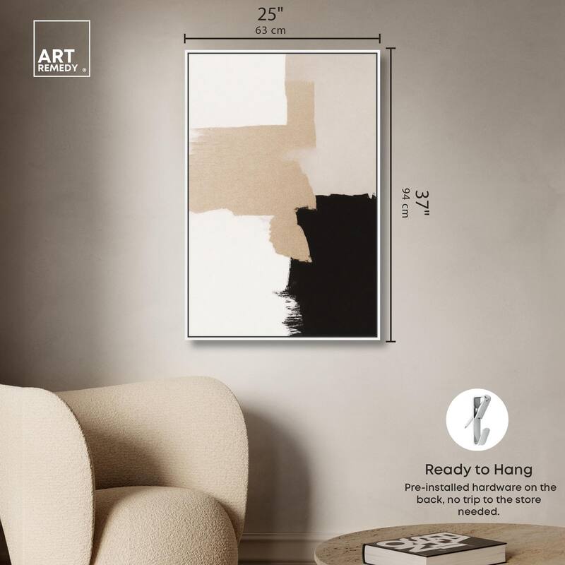 Beige and Black II Canvas by Art Remedy