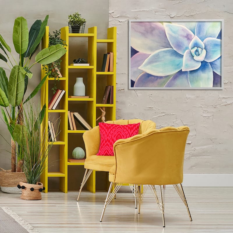 Stupell Cool Toned Succulent Leaves Framed Giclee Art Design By Stephanie Fielden