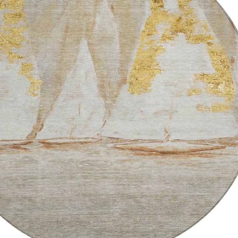 HomeRoots Nautical Transitional Rectangle Outdoor Rug