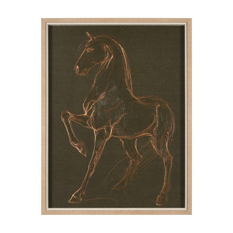 Horse IV Olive Framed Art Print