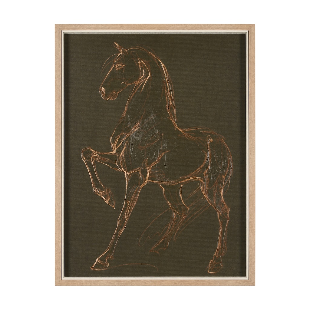 Horse IV Olive Framed Art Print