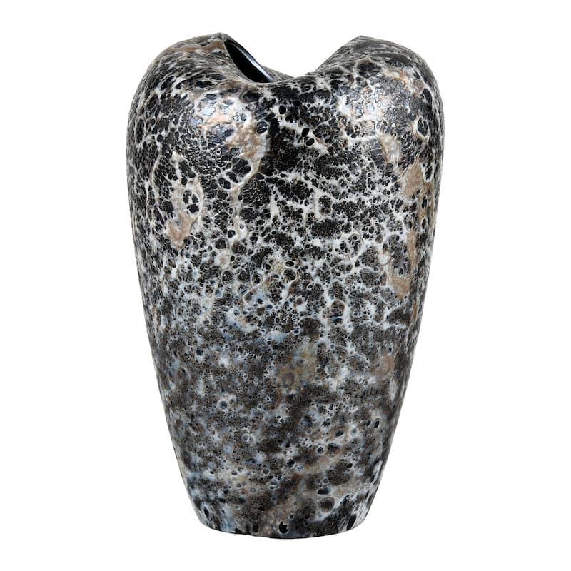 Atlas Pedraza Hand-Blown Opaque Glass Vase - Small - Black