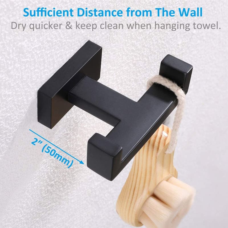 AITINKAN Double Towel Hook 2 in 1 Robe Hook (Set of 2)