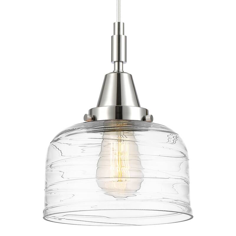 Innovations Lighting 447-1P-G713 Bell 8" Wide Mini Pendant with Clear - Polished Chrome