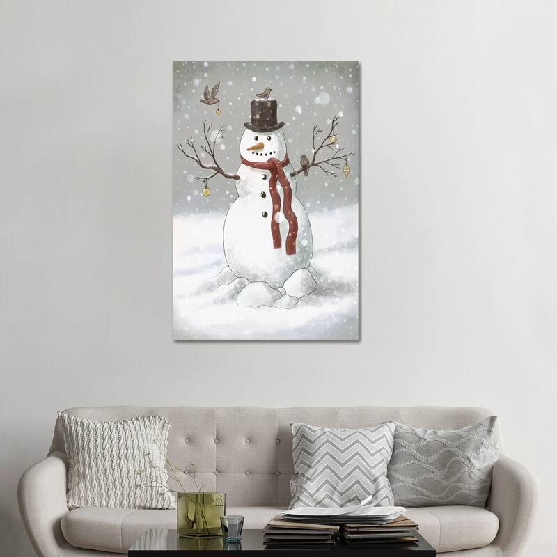 iCanvas "Christmas Snowman" by Terry Fan Canvas Print - 48x32x1.5