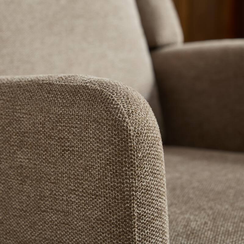 26.18" Wide Accent Chair,Polyester Blend High Back Reading Chair ,Upholstered Armchair Club Chair,Single Sofa with Wood Legs