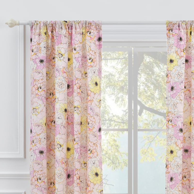 Greenland Home Fashions Misty Bloom 4-Piece Curtain Panel Set