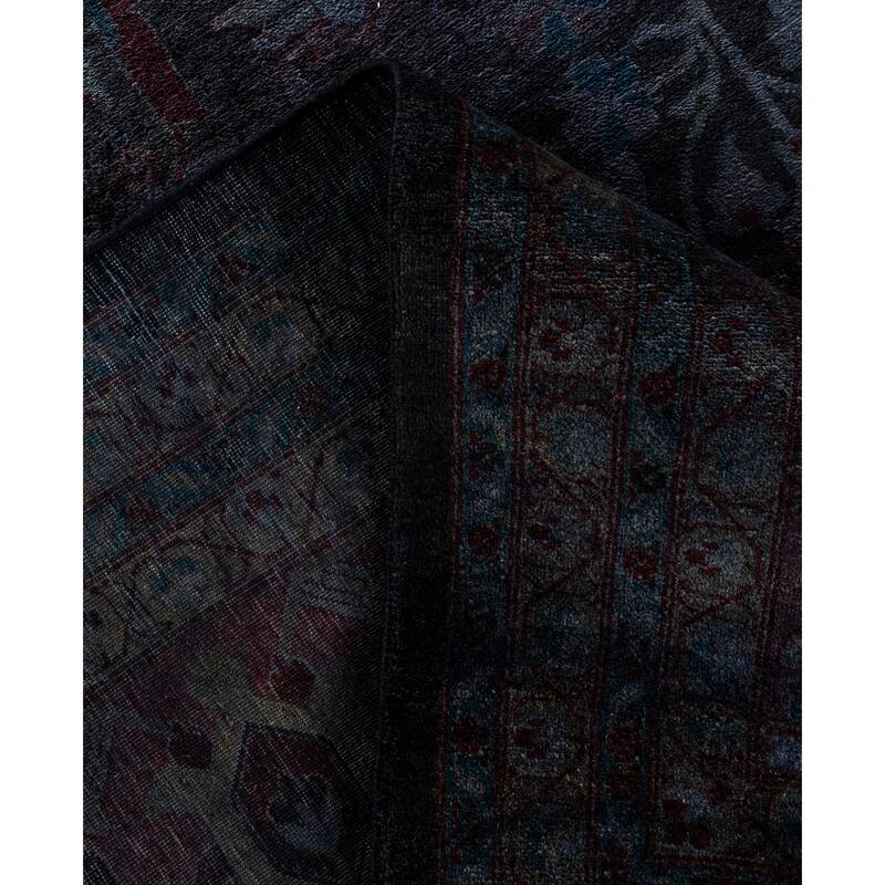 Overdyed One-of-a-Kind Hand-Knotted Area Rug - Black - 12' 1" x 15' 0"