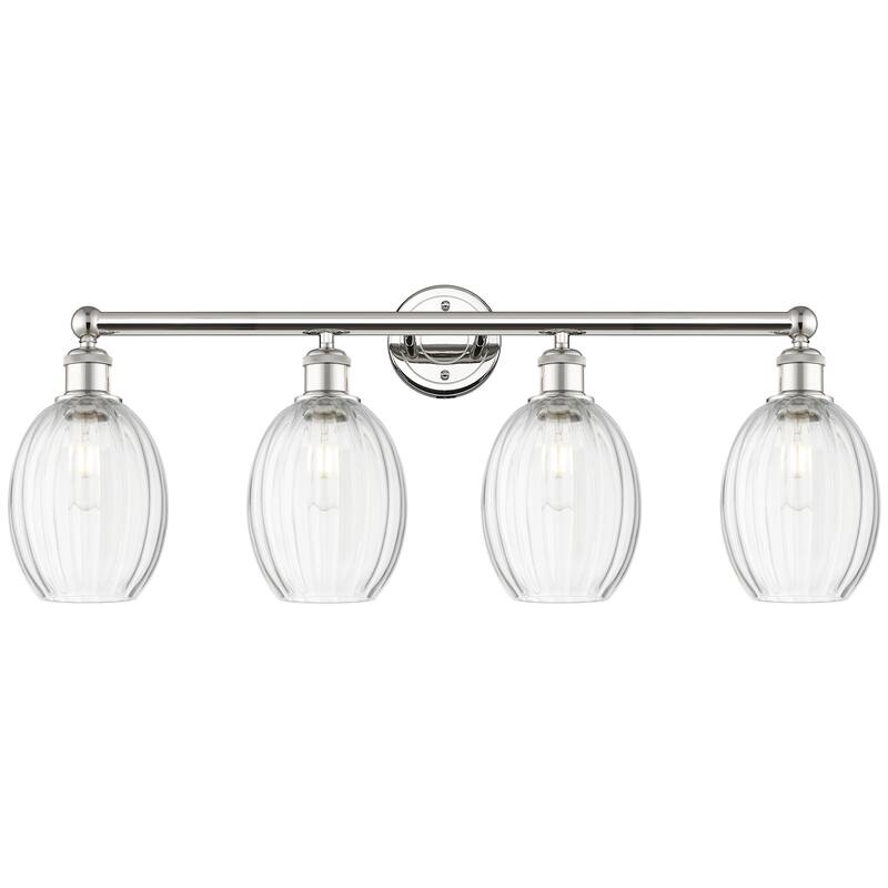 Innovations Lighting 616-4W-13-34 Preston Vanity Preston 4 Light 34" - Polished Nickel / Clear