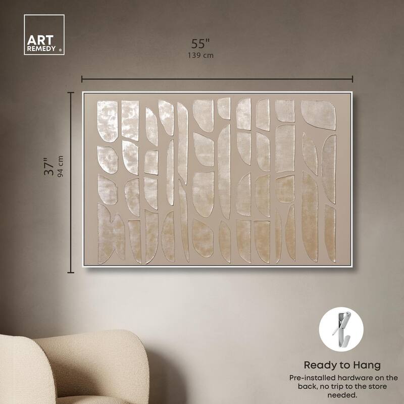 Textured Tiles Canvas by Art Remedy