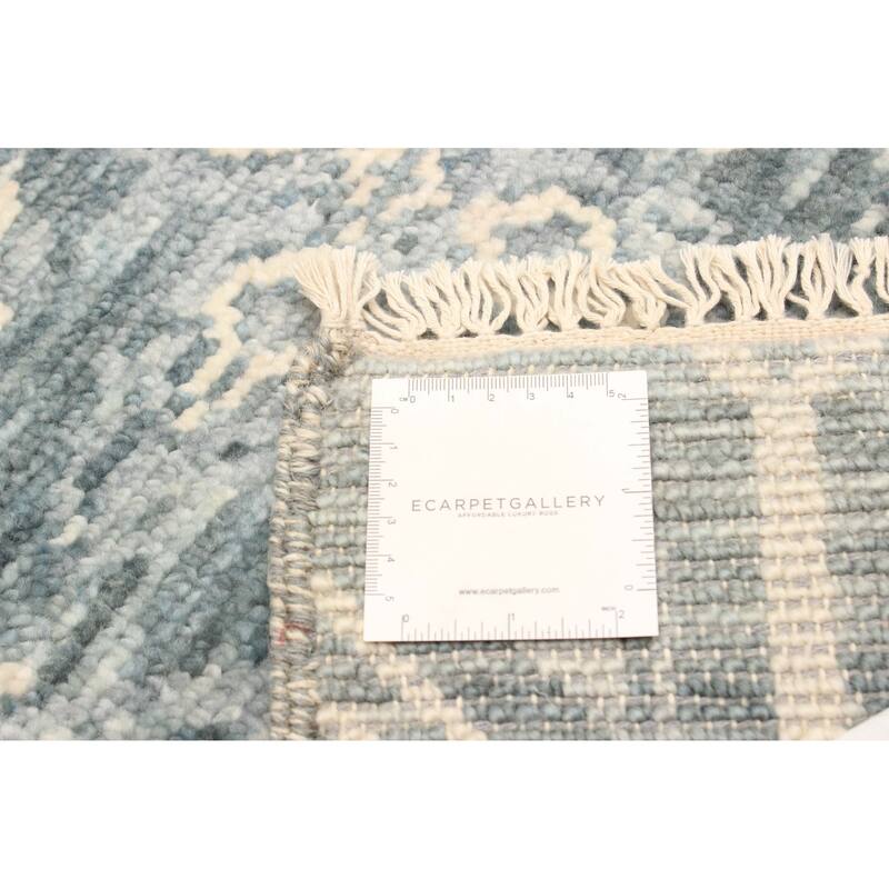 ECARPETGALLERY Hand-knotted Mystique Dark Teal Wool Rug - 2'6 x 9'10