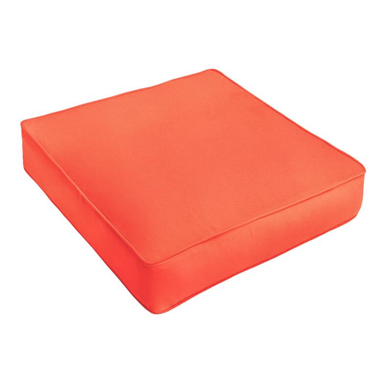 Sunbrella Indoor/Outdoor Deep Seating Chair Cushion - 22.5 in x 22.5 in - Canvas Melon